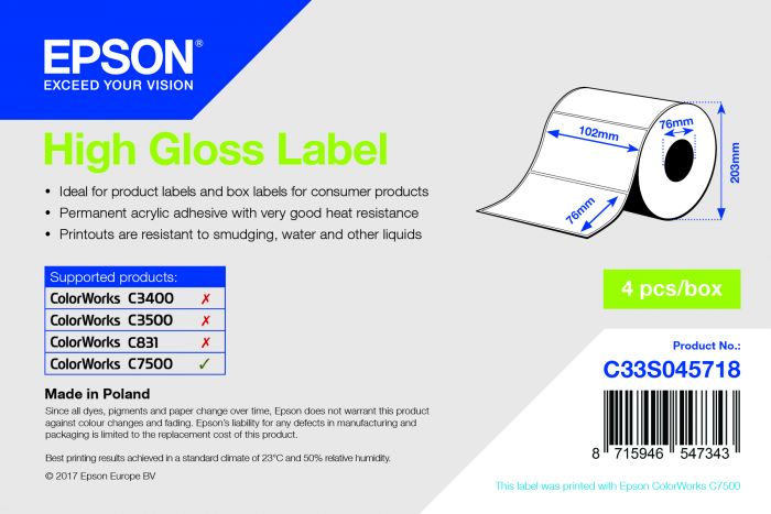 Epson High Gloss Label - C7500G Name