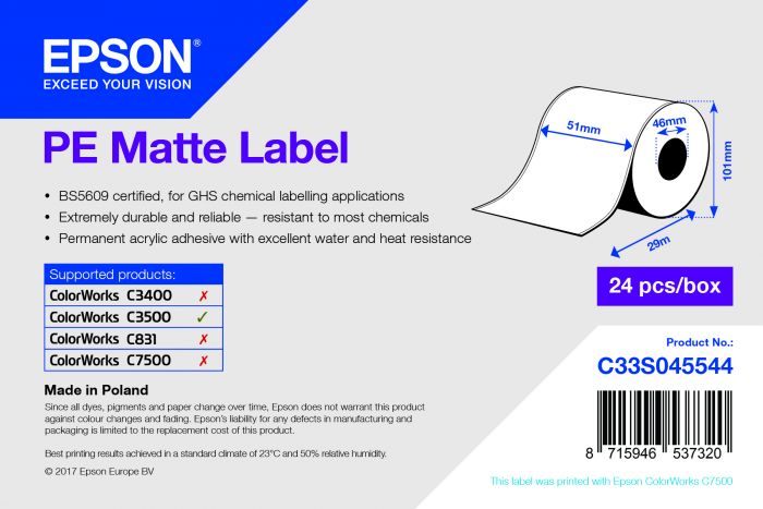 Epson PE Matte Label - C3500 Name