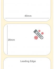 Covid-19 Test Kit Labels : 40mm x 28mm Thermal Transfer Labels