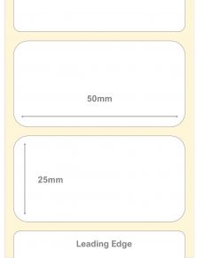 50mm x 25mm Semi Gloss Permanent Labels