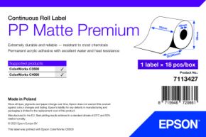 7113427 - PP Matte Label Premium Roll 76mm x 29m