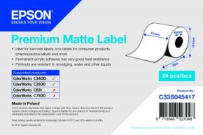 C33S045417 - Premium Matte Label - 51mm x 35m