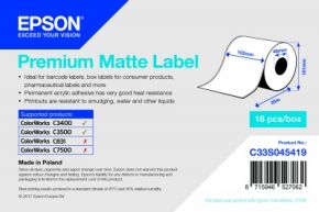 C33S045419 - Premium Matte Label - 102mm x 35m