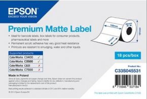 C33S045531 - Premium Matte Label - 102mm x 51mm