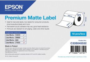 C33S045532 - Premium Matte Label - 102mm x 76mm