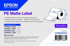 C33S045547 - PE Matte Label - 102mm x 51mm