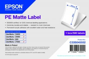 C33S045552 - PE Matte Label - 203mm x 305mm