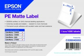 C33S045553 - PE Matte Label - 203mm x 152mm