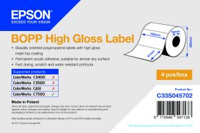 C33S045702 - BOPP High Gloss Label - 102mm x 51mm