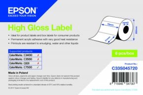C33S045720 - High Gloss Label - 76mm x 51mm