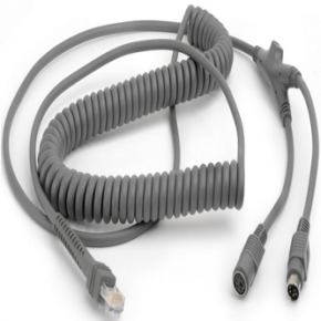 12ft (3.7m) PS/2 Power Port Cable - Coiled - Keyboard Wedge