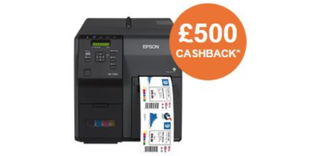 £500 Cashback on Epson Colorworks Label Printers